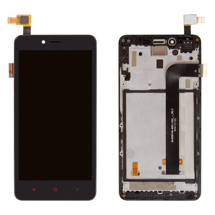 

Дисплей для Xiaomi Redmi Note 2, чорний, із сенсорним екраном, з передньою панеллю, 2015051
