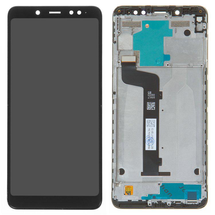

Дисплей для Xiaomi Redmi Note 5, чорний, із сенсорним екраном, з рамкою, High Copy