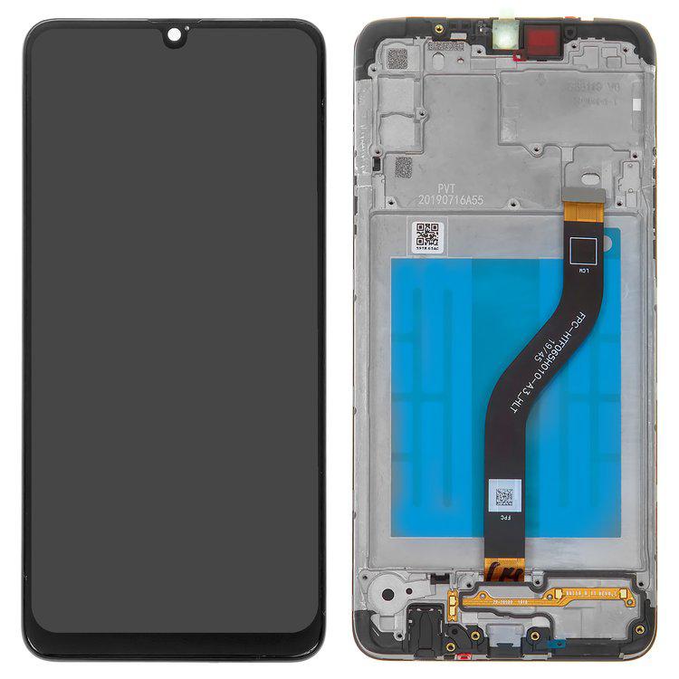 

Дисплей для Samsung A207 Galaxy A20s, чорний, із сенсорним екраном, з рамкою, Original (PRC), original glass