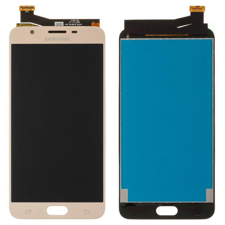 

Дисплей для Samsung G610 Galaxy J7 Prime, SM-G610 Galaxy On Nxt, золотистий, із сенсорним екраном, оригінал (переклеєне скло)
