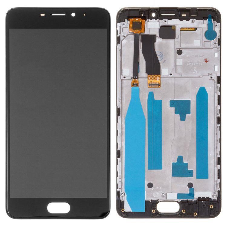 

Дисплей для Meizu M5 Note, чорний, із сенсорним екраном, з рамкою, M621H, M621Q, M621C, M621M