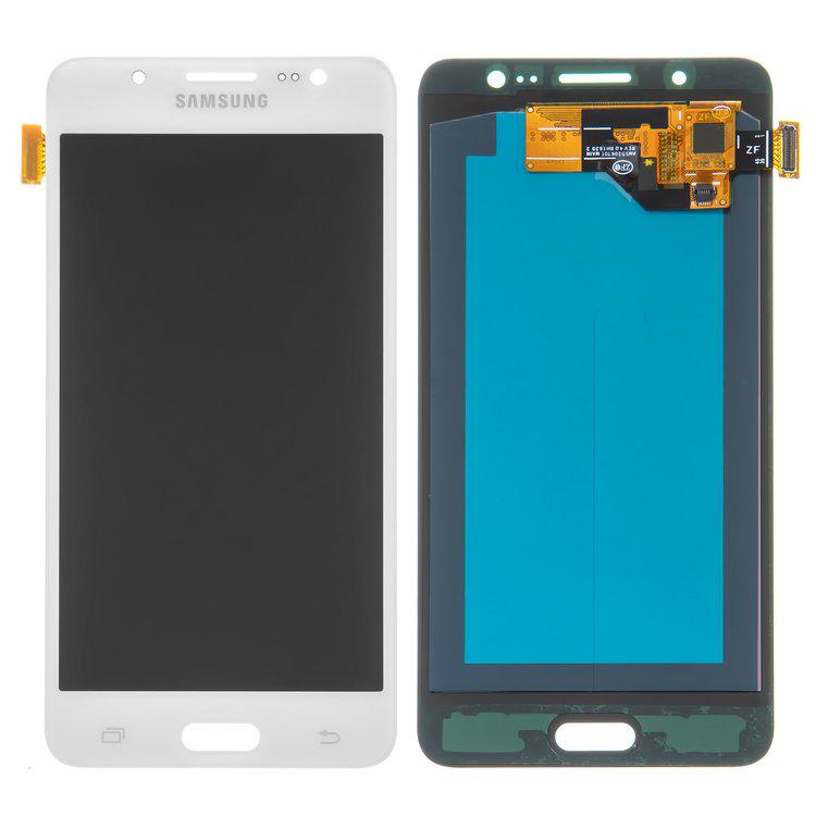 

Дисплей для Samsung J510 Galaxy J5 (2016), білий, із сенсорним екраном, (OLED), High Copy