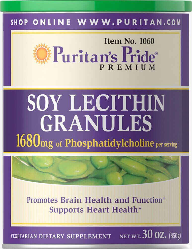 

Соевый лецитин гранулы, Soy Lecithin Granules, Puritan's Pride, 1680 мг, 30 гранул