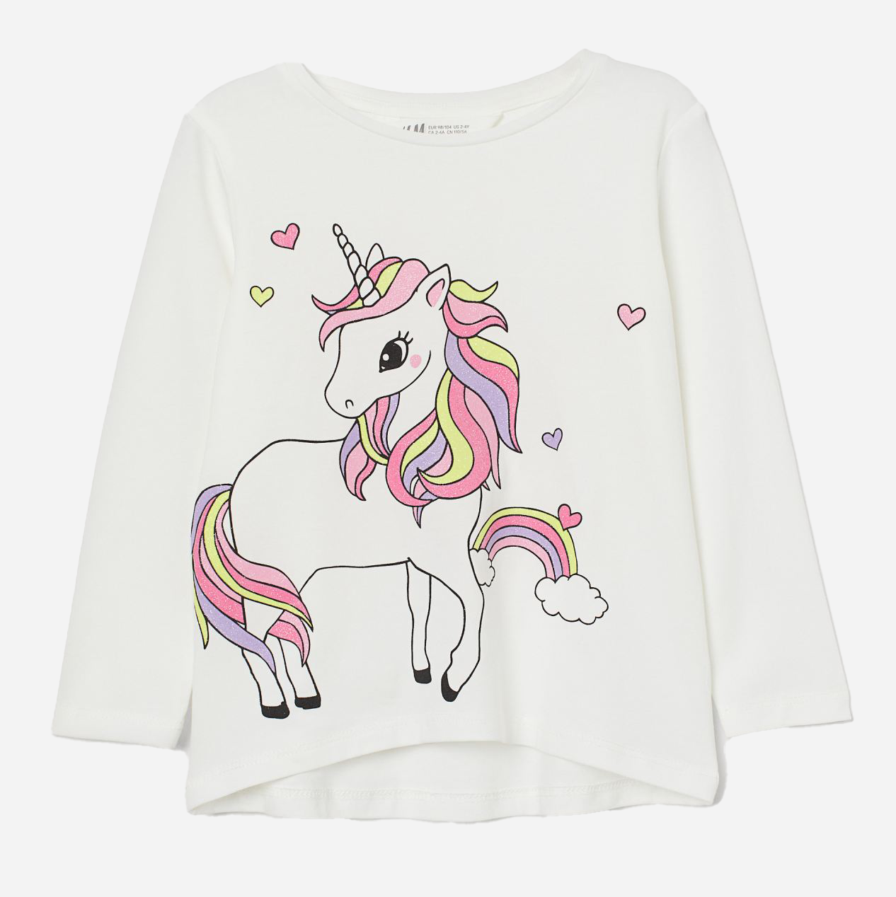 

Лонглив H&M zh0806186 122-128 см Белый