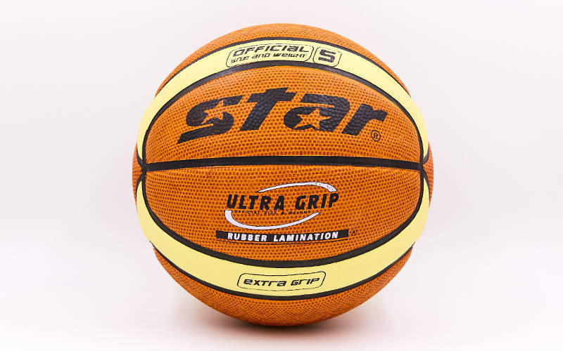 

Мяч баскетбольный PU №5 STAR JMC05000Y (PU, бутил, оранжевый-желтый)