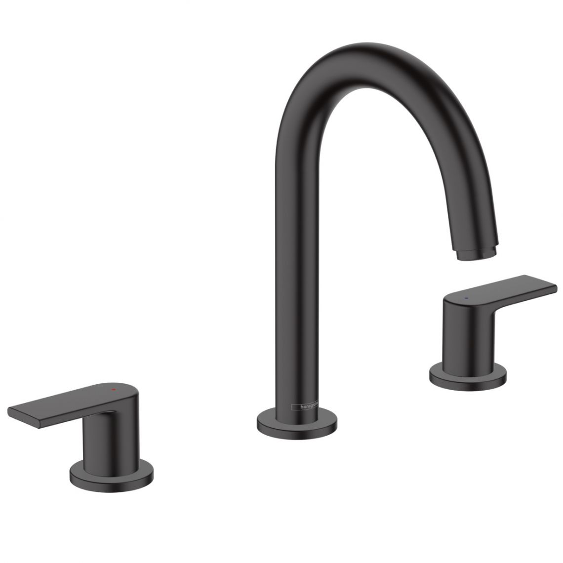 

Смеситель для умывальника Hansgrohe Vernis Shape на 3 отверстия с донным клапаном pop-up, Matt Black (71563670)