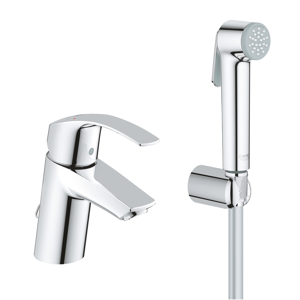

Смеситель для умывальника Grohe Eurosmart с гигиеническим душем, хром