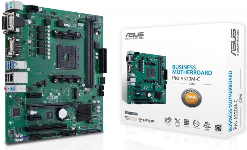 

Материнская плата ASUS PRO A520M-C/CSM (PRO A520M-C/CSM)
