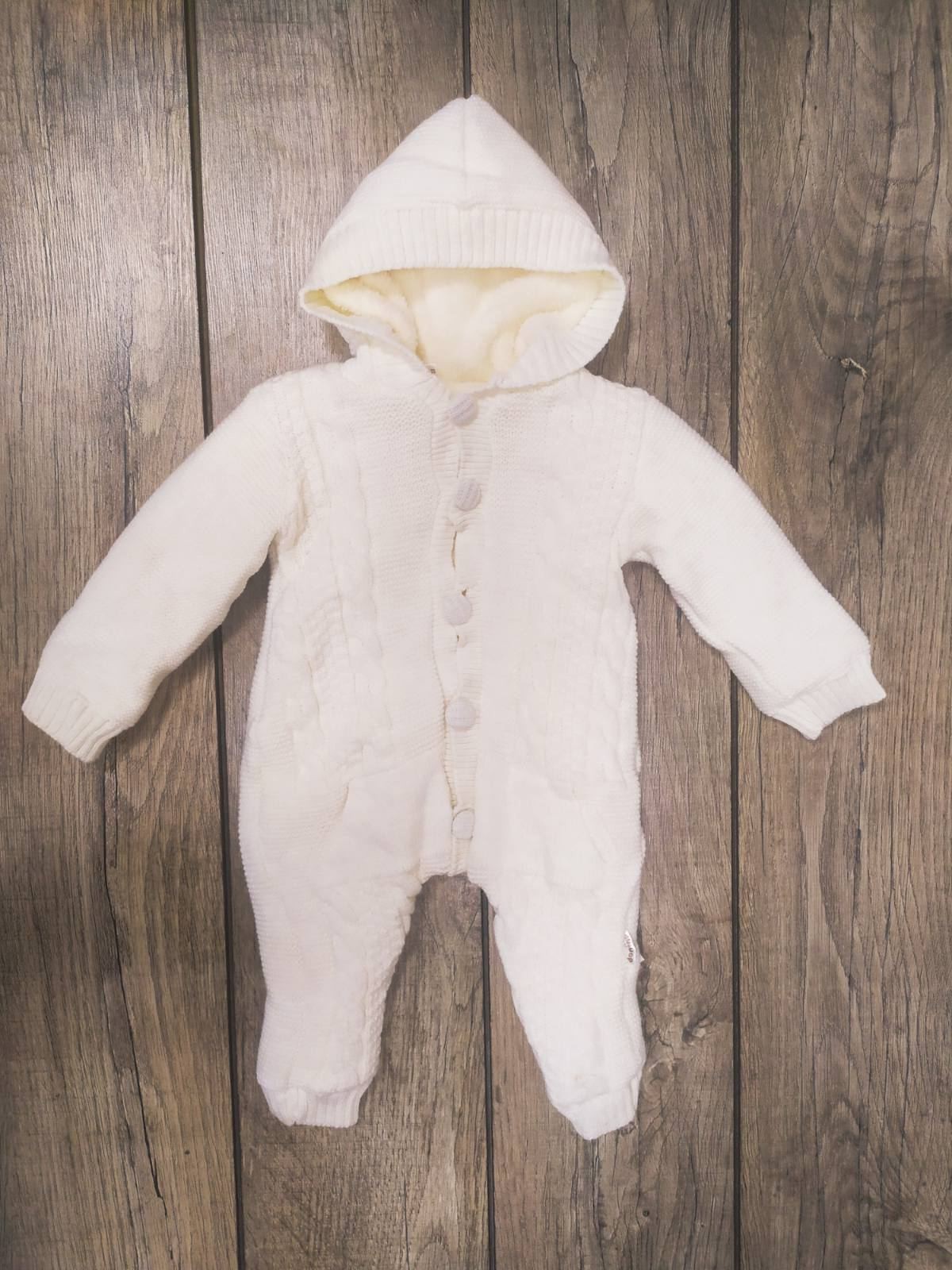 

Демисезонный вязаный комбинезон Baby 8756 68 см Молочный