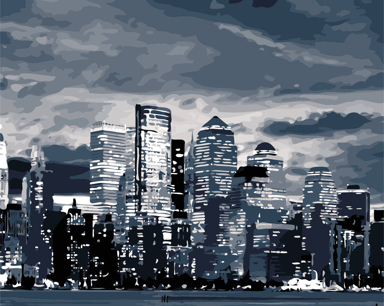 

Картина по номерам AS0860 Світло нічного міста, 40x50 см., Art Story