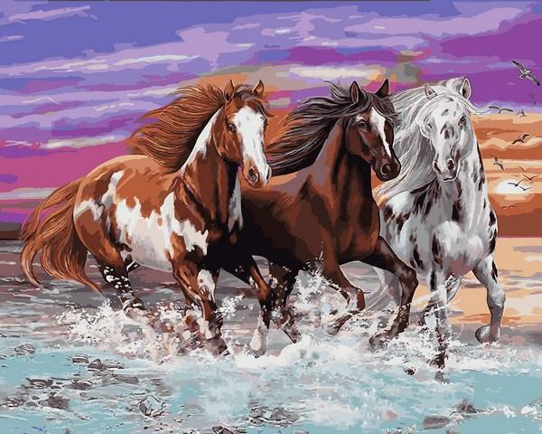 

Картина по номерам Q2252 Дикие лошади, 40x50 см., Mariposa