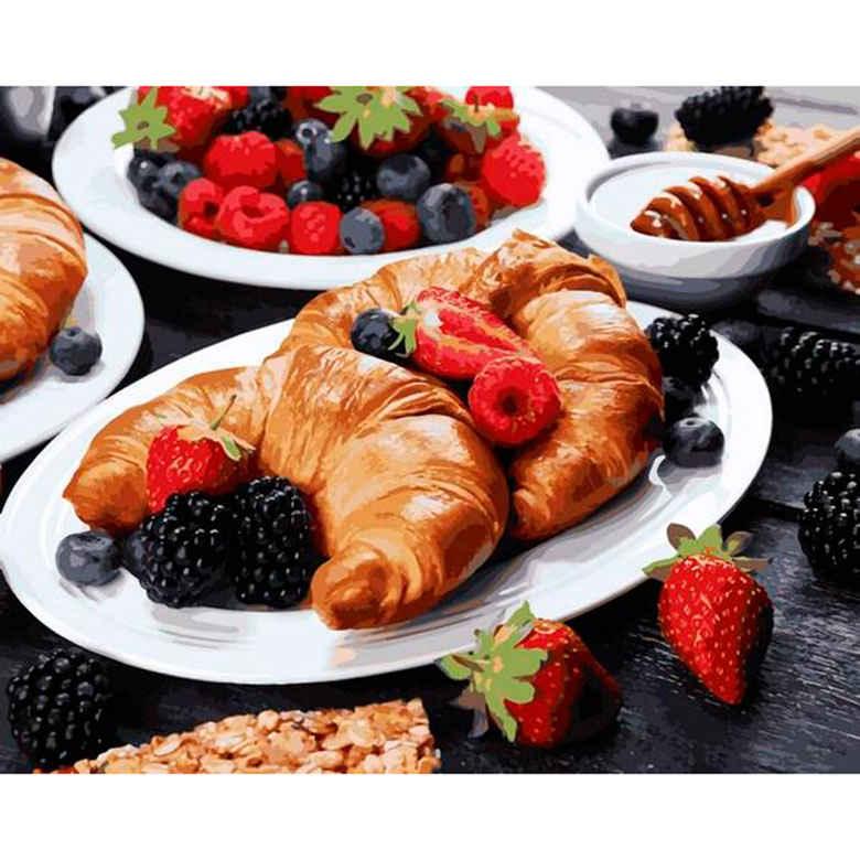 

Картина по номерам Q2286 Ягоды на завтрак, 40x50 см., Mariposa