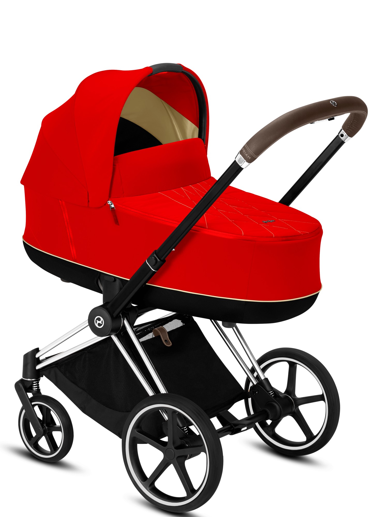 

Коляска для новорожденных Cybex Priam Autumn Gold шасси Chrome Brown