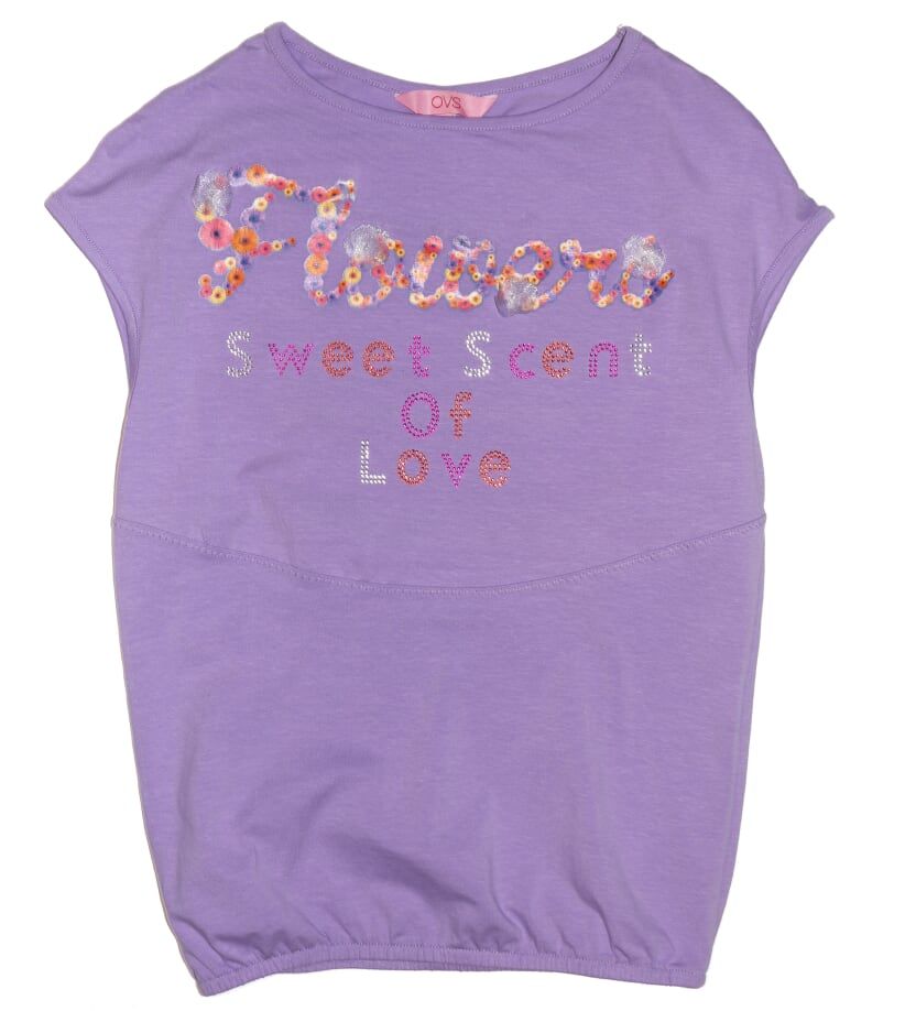 

Футболка OVS kids 126 см фиолетовая 4582384