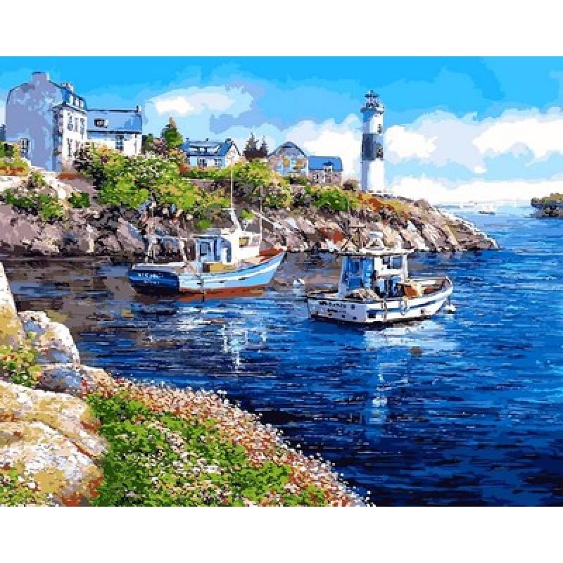 

Картина по номерам Q2178 Морская бухта, 40x50 см., Mariposa