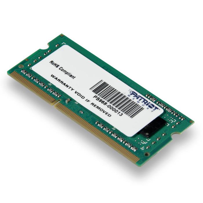 

Оперативная Память Patriot SODIMM DDR2-800 2048MB PC2-6400 (PSD22G8002S)