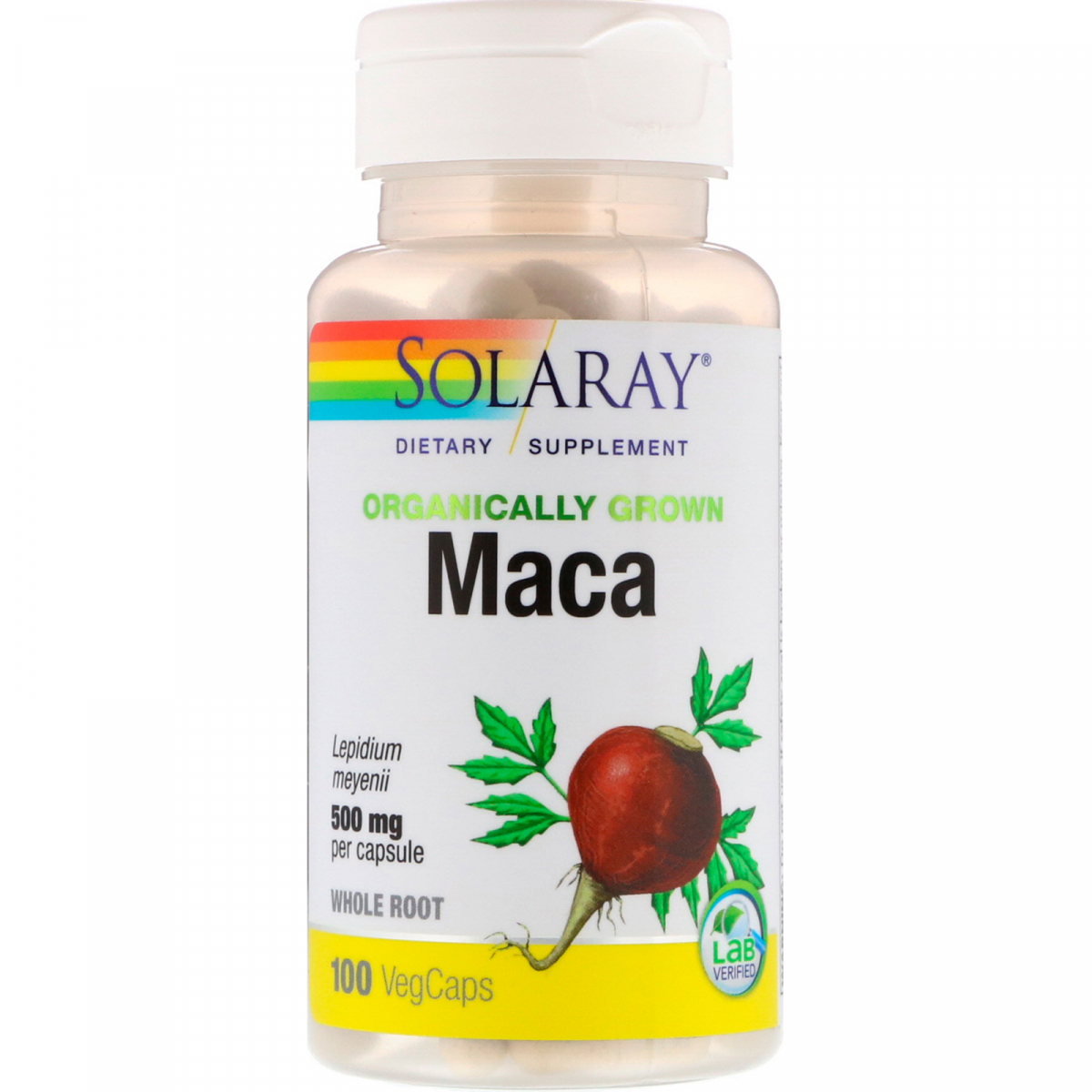 

Мака органик Solaray (Maca) 500 мг 100 капсул