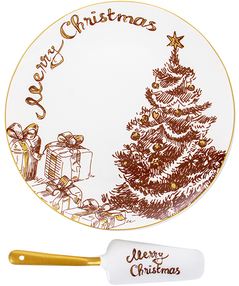 

Блюдо Lefard для торта с лопаткой Merry Christmas 26 см (924-742)