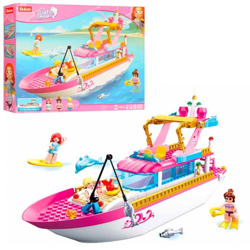 

Конструктор «SLUBAN» катер, рыбалка, фигурки, 212 деталей(M38-B0722)