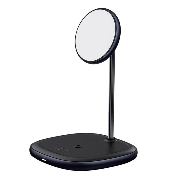

Беспроводное зарядное устройство Baseus Swan 2-in-1 Wireless Magnetic Charging Bracket (20W) + кабель USB to Type-C (3A, 1m) WXSW-B01 - Black