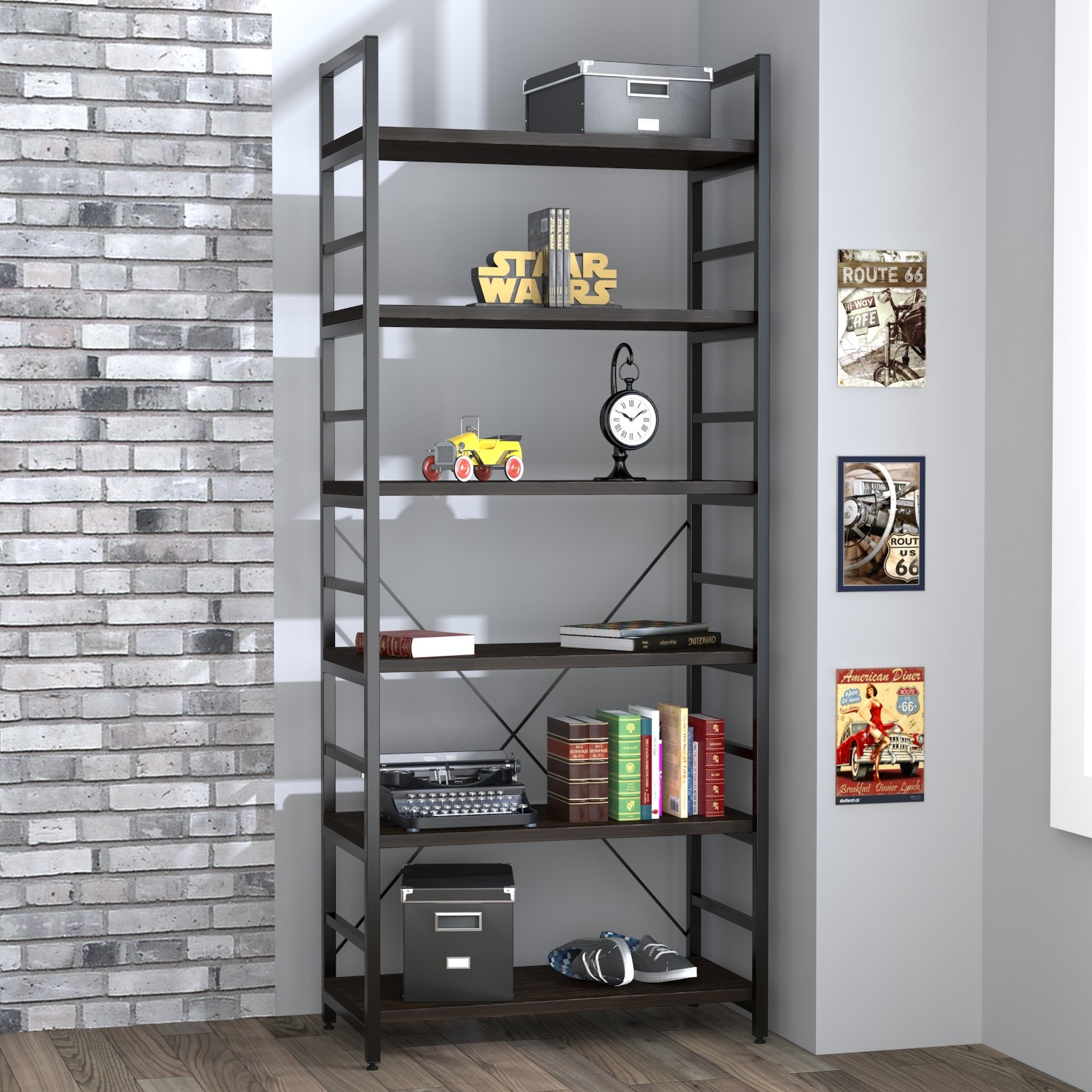 

Стеллаж офисный L-190 new Loft Design Венге Луизиана