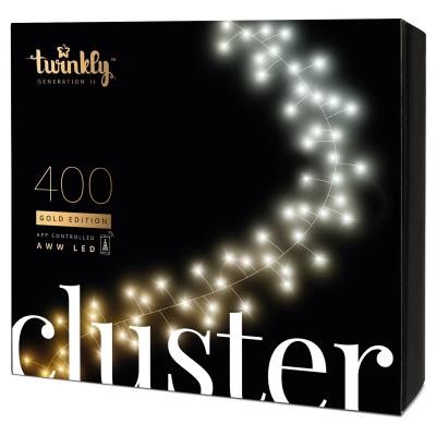 

Гирлянда Twinkly Smart LED Cluster AWW, 400, BT + WiFi, Gen II, IP44 кабель ч (TWC400GOP-BEU)