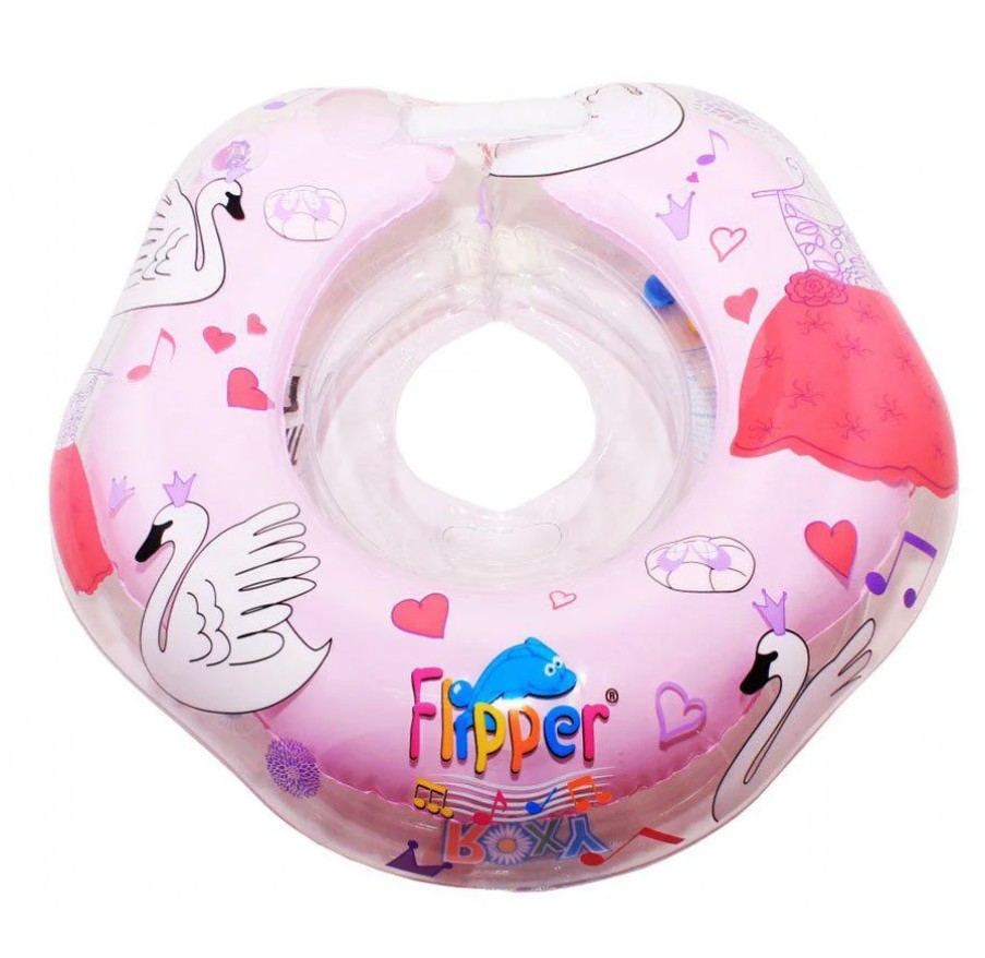 

Круг для купания новорожденных Roxy-kids Лебединое озеро розовый 0200-2