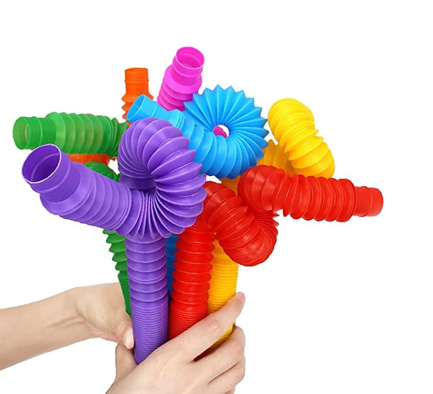 

Развивающая сенсорная детская игрушка Pop Tube антистресс поп туб 8 шт набор 15х1 см POP-TB-52