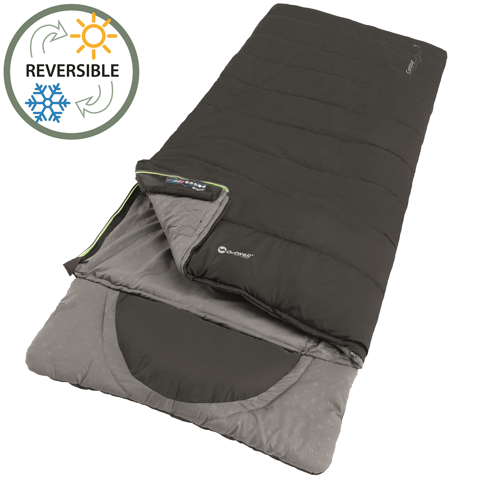 

Спальный мешок Outwell Contour Reversible/+2°C Midnight Black Left (230365)