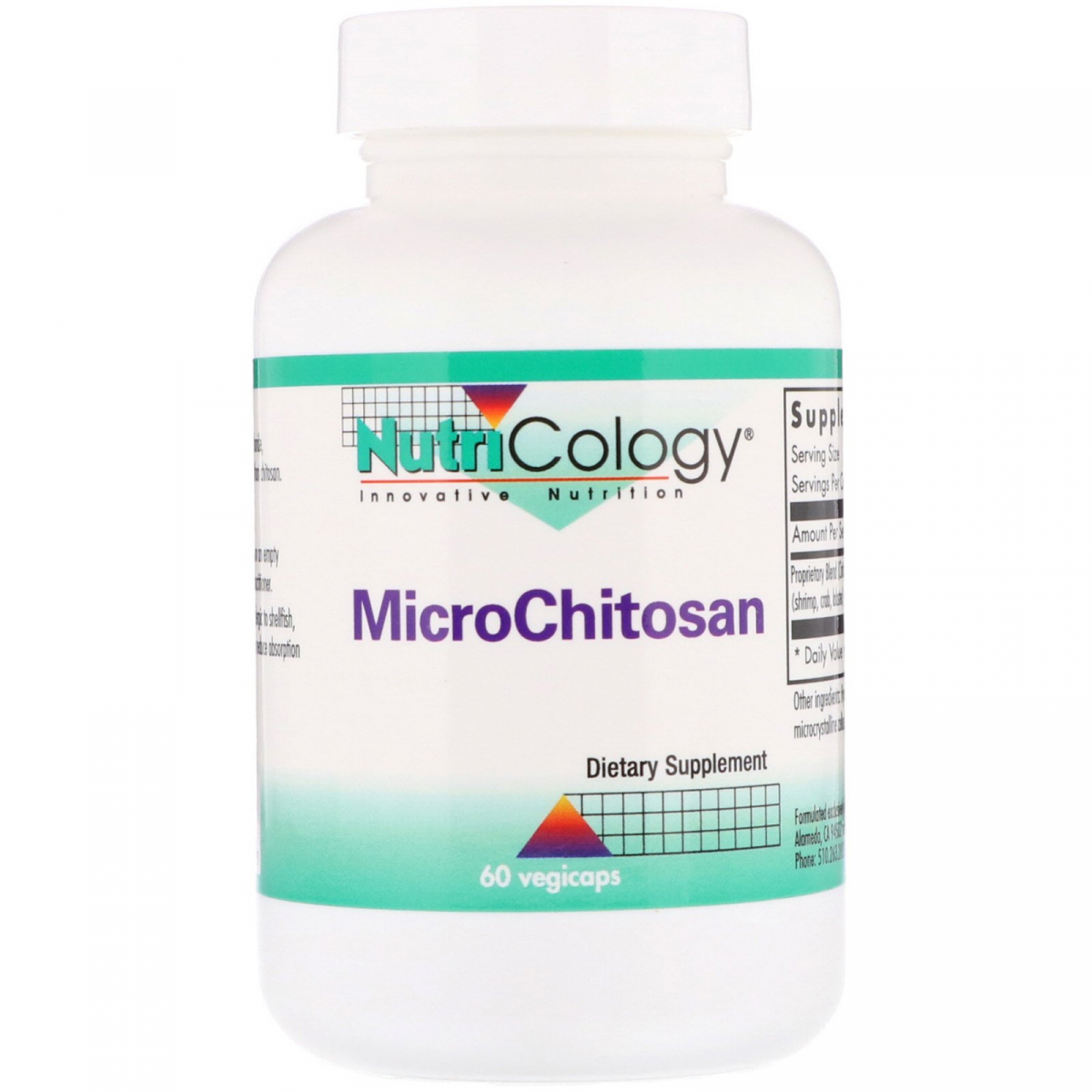 

Микрохитозан Nutricology (MicroChitosan) 600 мг 60 капсул