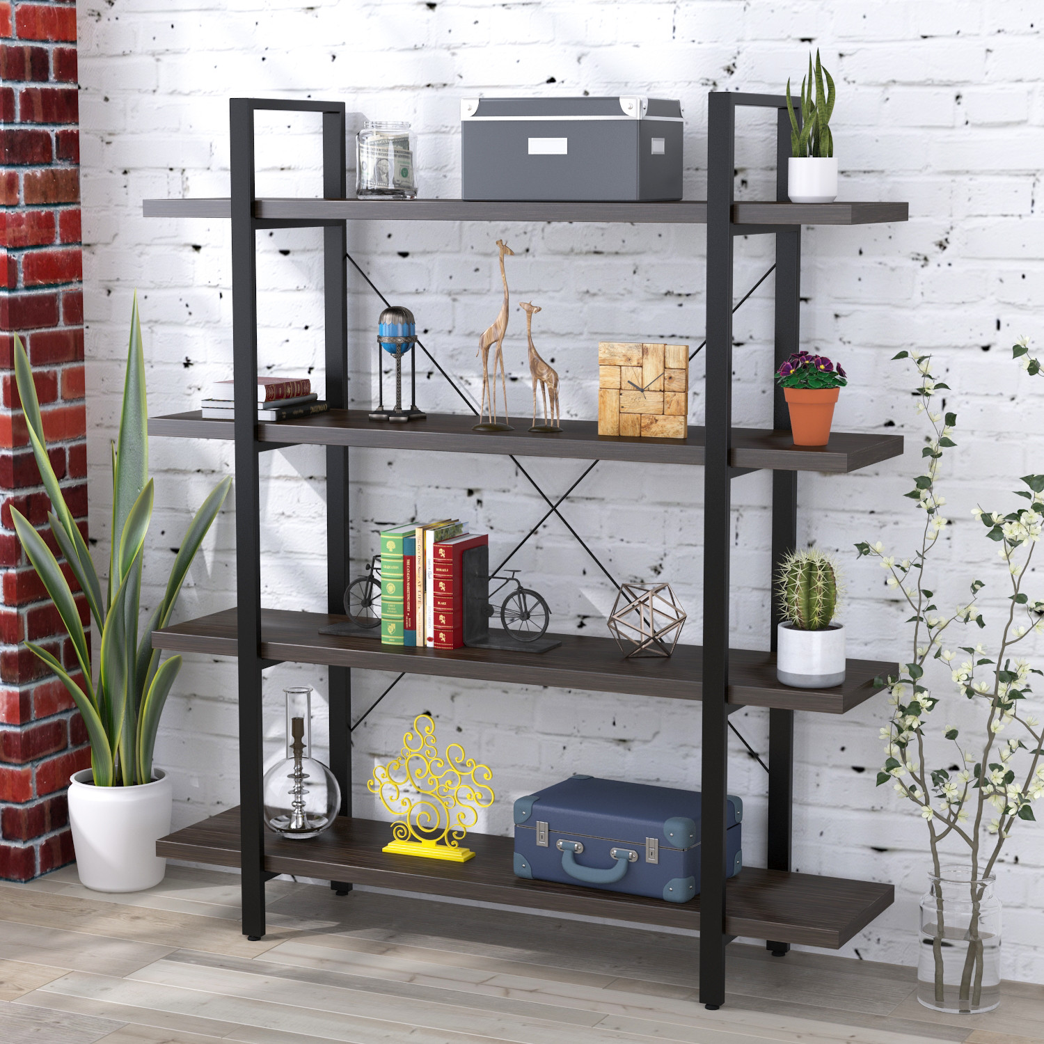 

Стеллаж Сингл-4-135 Loft Design Венге Луизиана