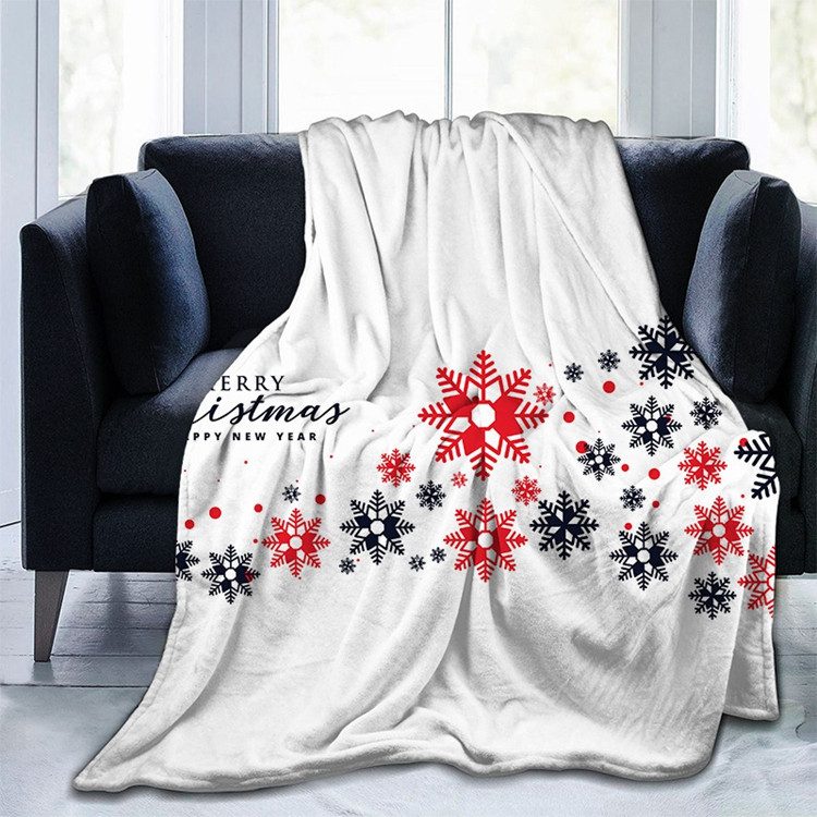 

Рождественский плед двуслойный Homytex 150 * 200 флис Sherpa 08