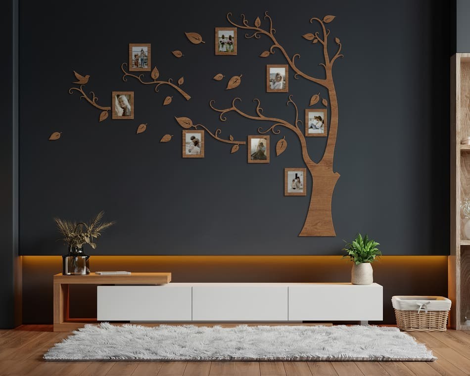 

Семейное дерево для фотографий 8 рамок LikeWood Leaves S 120 × 91 см Светлый орех