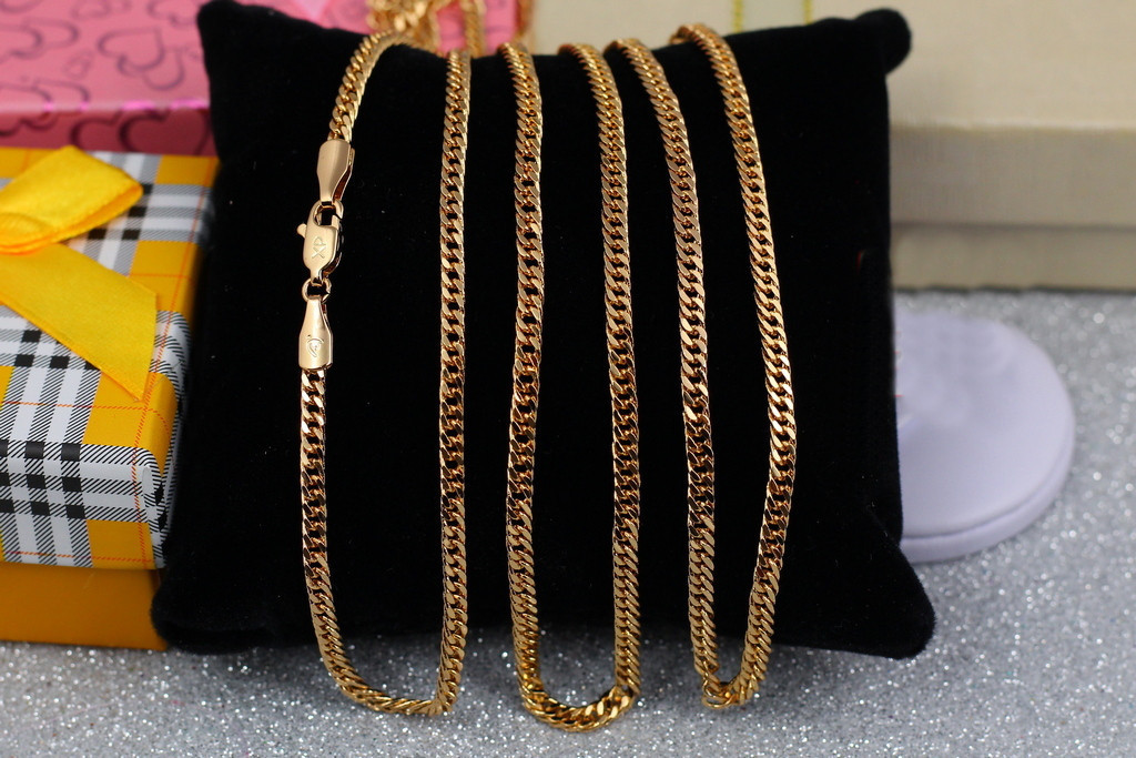 

Цепь Xuping Jewelry кобра 60 см 3 мм золотистая