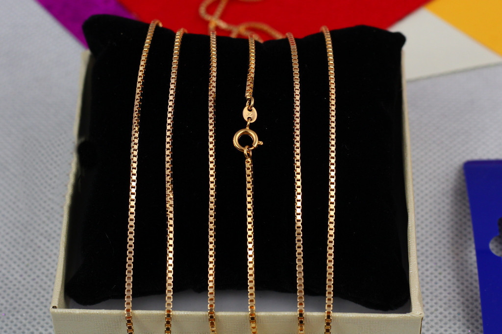 

Цепь Xuping Jewelry венецианское плетение 60 см 1,5 мм золотистая
