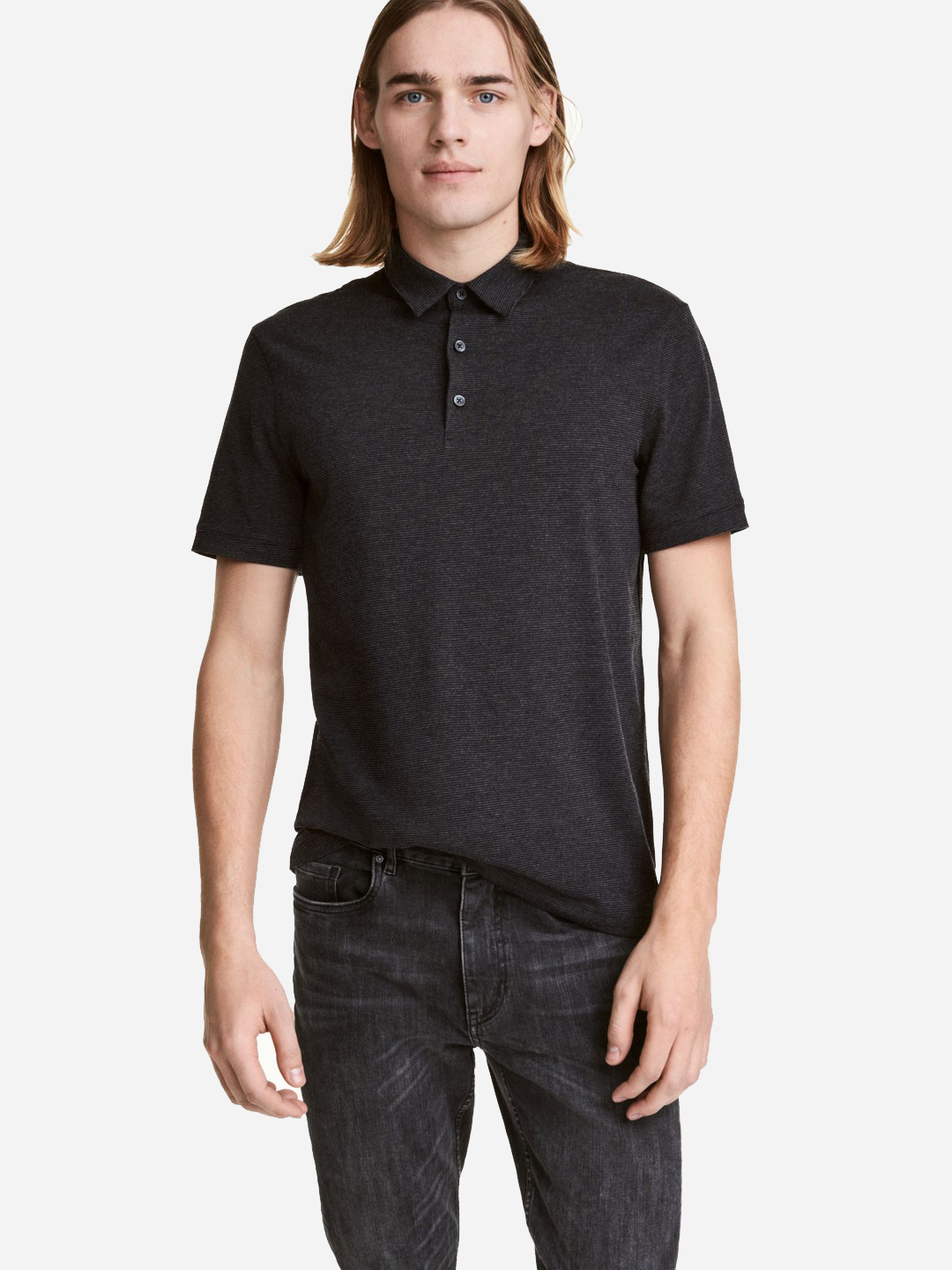

Поло H&M 0468345_т.сер  Темно-серое, Поло H&M 0468345_т.сер S Темно-серое