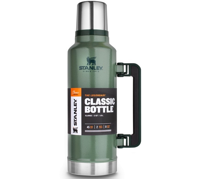 

Термос для чая и кофе с ручкой Stanley Legendary Classic Hammertone Green 1.9 л (10-07934-003)