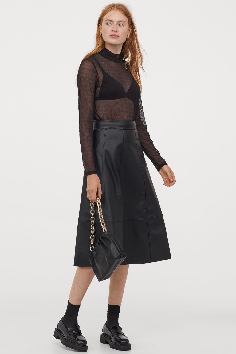 

Водолазка из рельефного джерси H&M  Черный, Водолазка из рельефного джерси H&M S Черный
