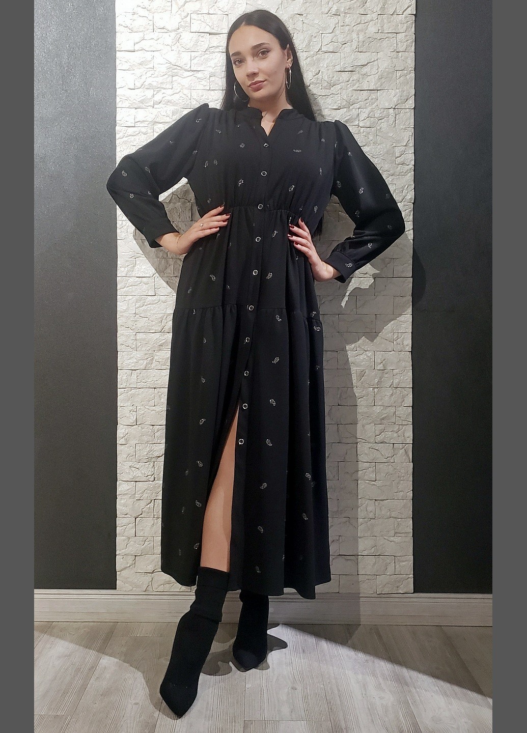 

Платье Di classe черный  15-4012, Платье Di classe черный one size 15-4012