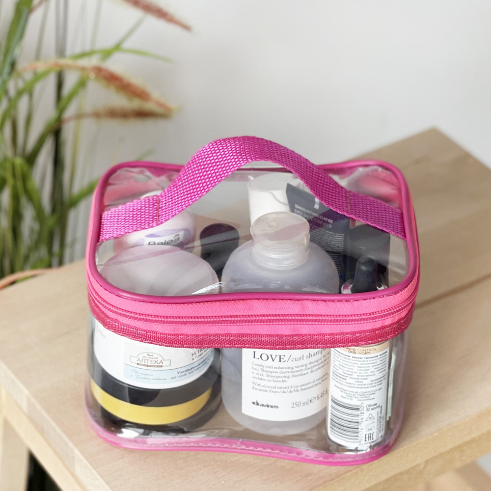 

Силиконовая прямоугольная косметичка М 17*13*10см ORGANIZE (розовая)