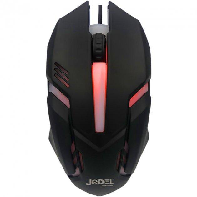 

Геймерская проводная мышь, игровая компьютерная мышь USB JEDEL M66, Black, с подсветкой, черный