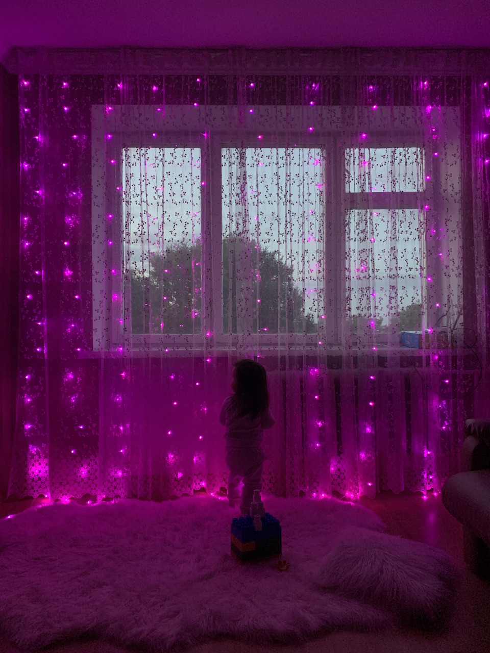 

Светодиодная гирлянда штора занавес RGB "Бахрома" 3*3м 200LED USB