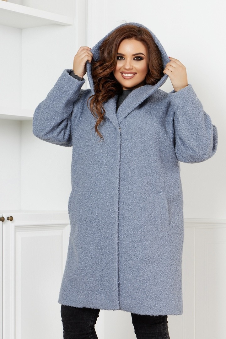 

Женское Пальто Fashion FT-5102 Голубое с Букле р.- 005102, Женское Пальто Fashion FT-5102 Голубое с Букле р.48-50 005102