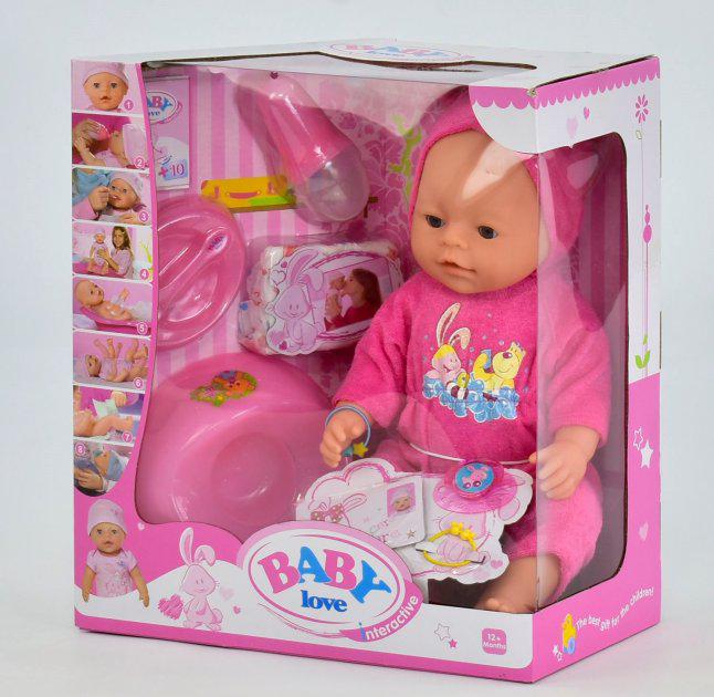 

Пупс с аксессуарами Warm Baby BL 023 E пупс функциональный пьет из бутылочки