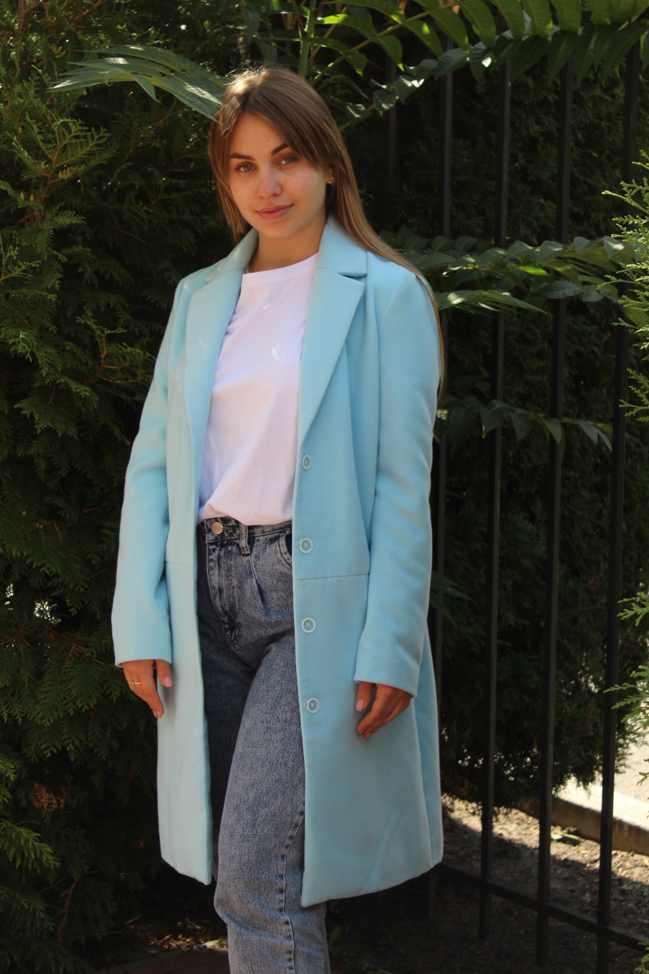 

Пальто ER2 Imogen небесный цвет эко кашемир М