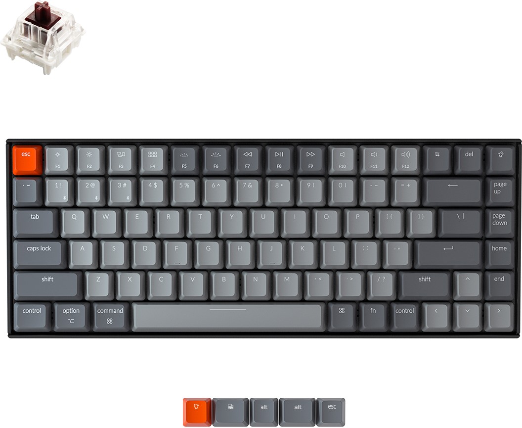 

Клавиатура беспроводная Keychron K2 Gateron Brown White LED USB/Bluetooth Black (ENG/RU) (K2C3_Keychron)