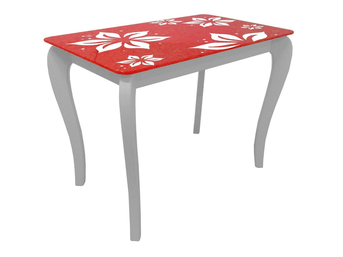 

Обеденный стеклянный стол Glass Antonik "Класик" белый с покраской №100 (900х600х750 мм)