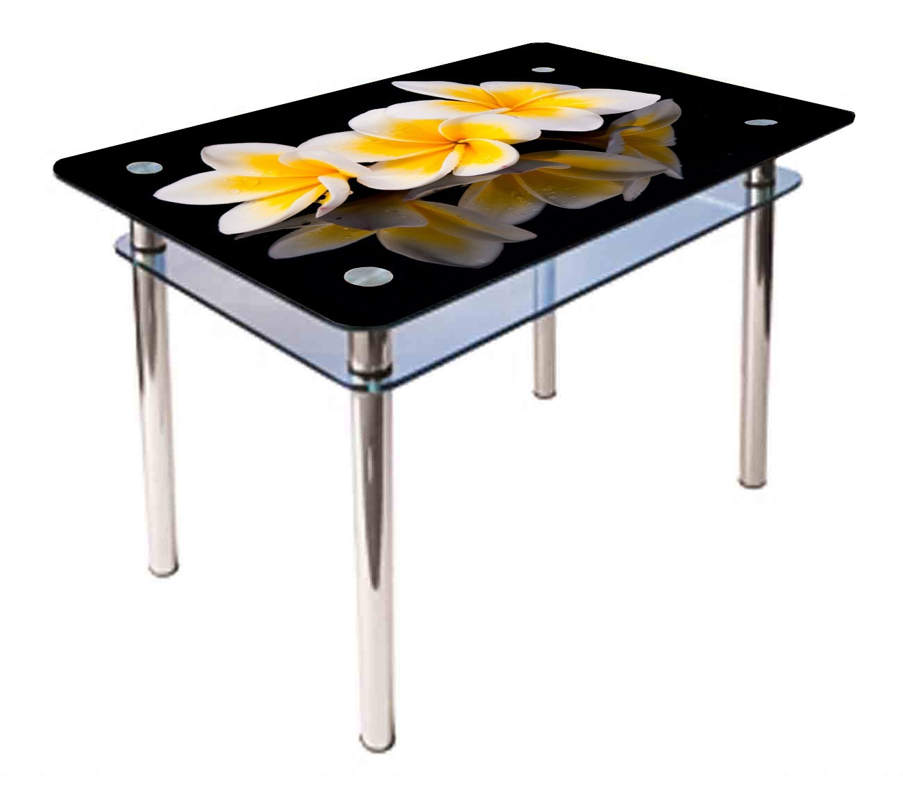 

Обеденный стеклянный стол Glass Antonik КС-1 черный с фотопечатью №268 (1200х800х750 мм)