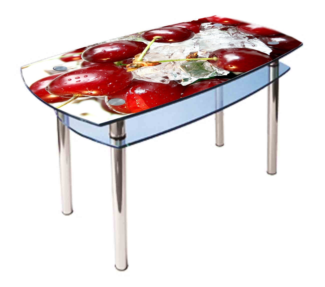 

Обеденный стеклянный стол Glass Antonik КС-2 красный с фотопечатью №186 (1100х700х750 мм)