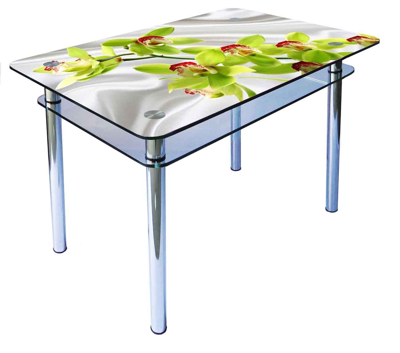 

Обеденный стеклянный стол Glass Antonik КС-1 зеленый с фотопечатью №57 (900х600х750 мм)